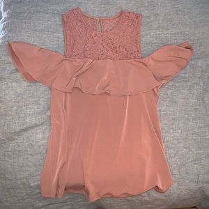 EXPRESS cold shoulder lace shirt